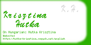 krisztina hutka business card